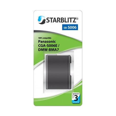 STARBLITZ Batterie compatible Panasonic CGA-S006E / DMW-BMA7